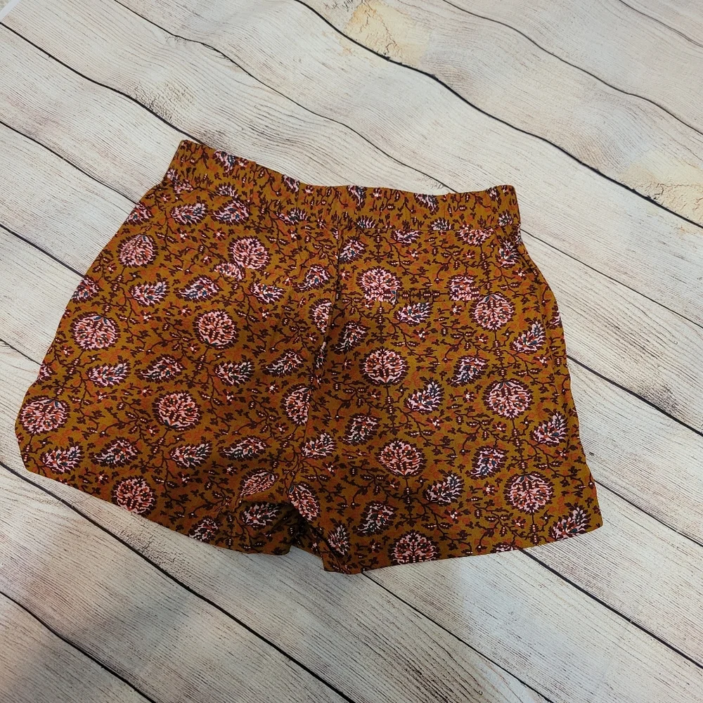 Madewell Drapey pull-on paisley shorts Size XS E 158 - Picture 4 of 7